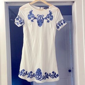 White embroidered dress